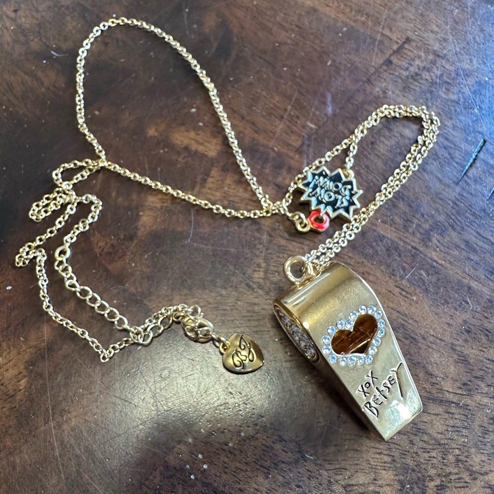 Xoxo Betsey Johnson Gold Whistle Necklace